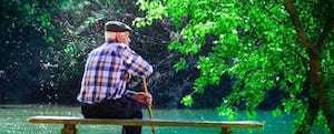 Elder seeing a river